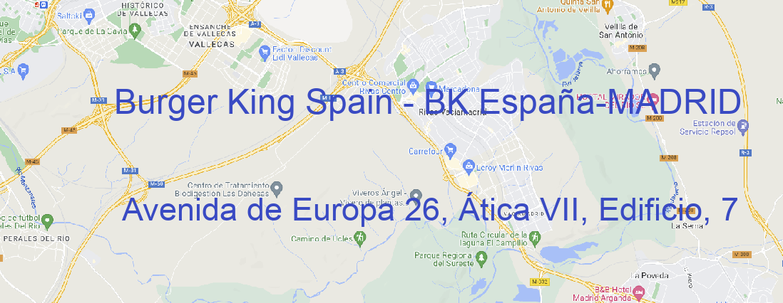 Oficina Burger King Spain - BK España MADRID