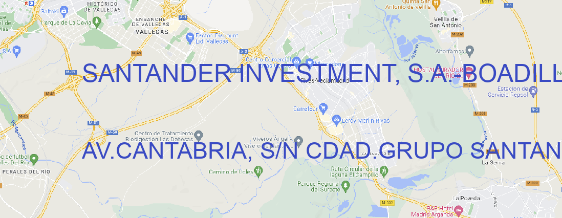 Oficina SANTANDER INVESTMENT, S.A. BOADILLA DEL MONTE (MADRID)