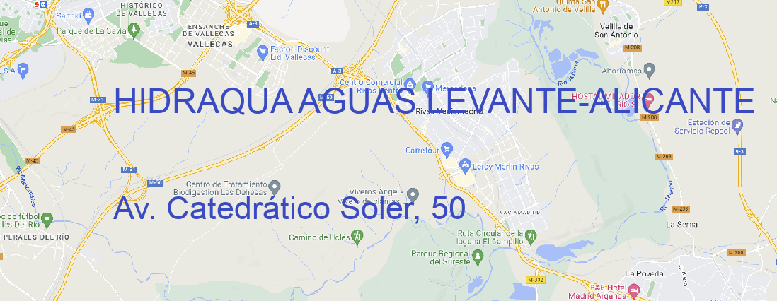 Oficina HIDRAQUA AGUAS LEVANTE ALICANTE