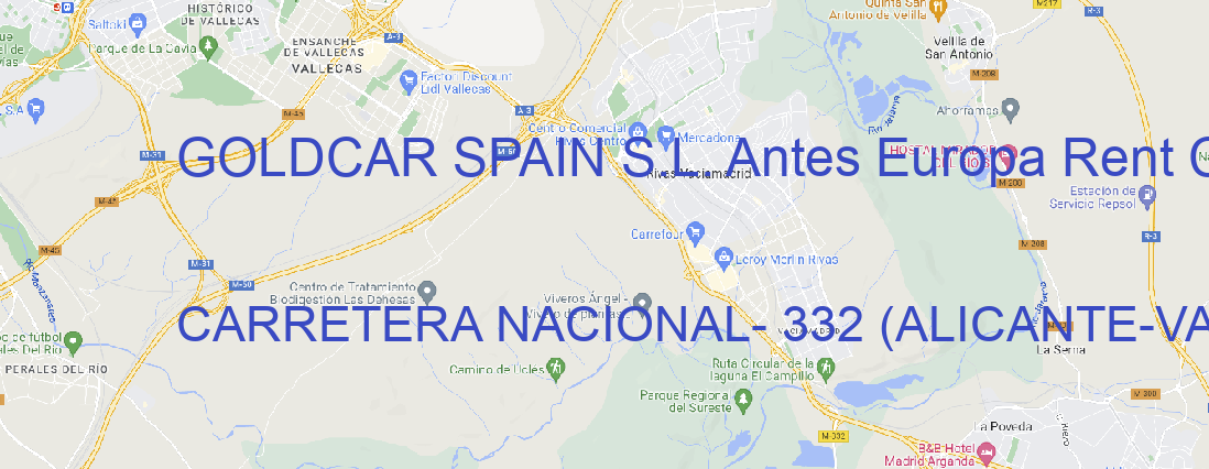 Oficina GOLDCAR SPAIN S.L. Antes Europa Rent Car SAN JUAN ALICANTE