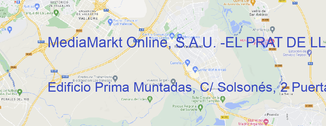 Oficina MediaMarkt Online, S.A.U.  EL PRAT DE LLOBREGAT