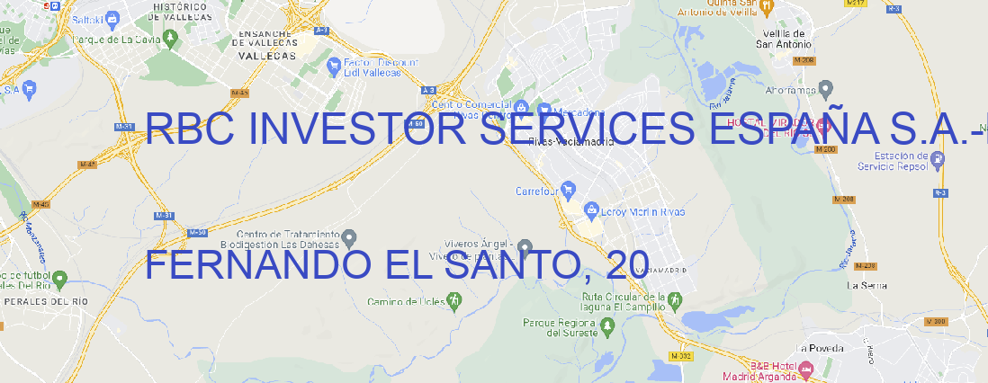 Oficina RBC INVESTOR SERVICES ESPAÑA S.A. MADRID