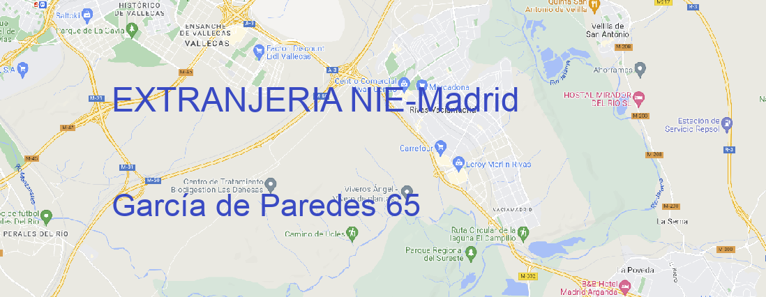 Oficina EXTRANJERIA NIE Madrid