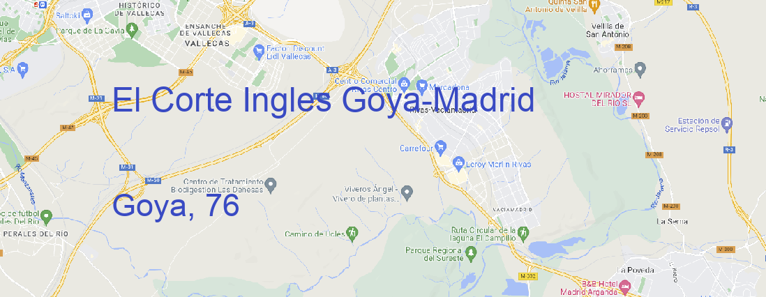 Tienda El Corte Ingles Goya Madrid