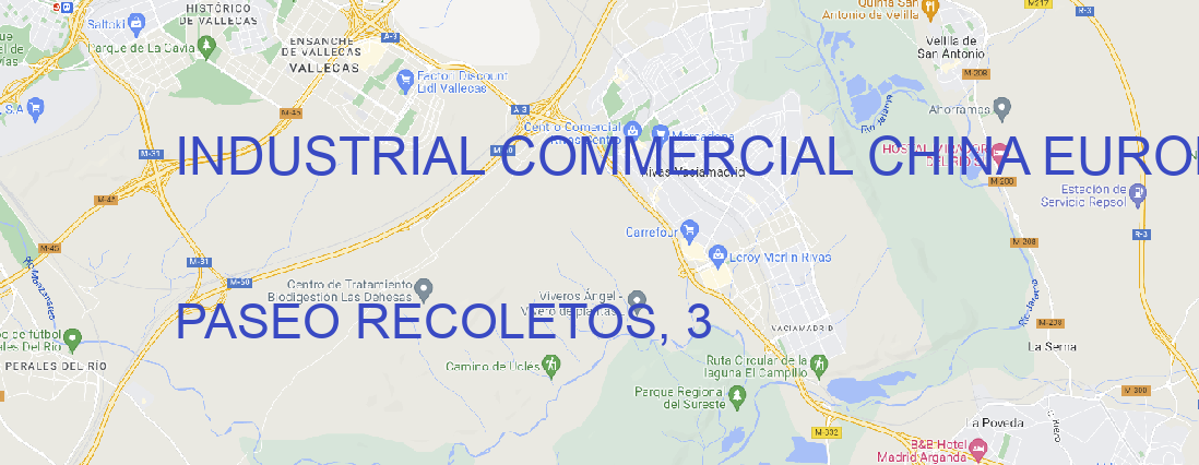 Oficina INDUSTRIAL COMMERCIAL CHINA EUROPE S.E. MADRID