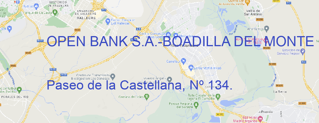 Oficina OPEN BANK S.A. BOADILLA DEL MONTE (MADRID)