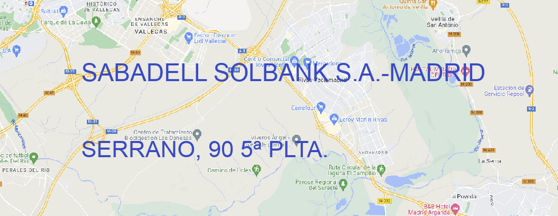 Oficina SABADELL SOLBANK S.A. MADRID